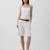 9" Low Rise Linen-Blend Trouser Shorts