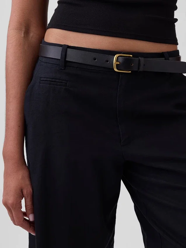 9" Low Rise Linen-Blend Trouser Shorts