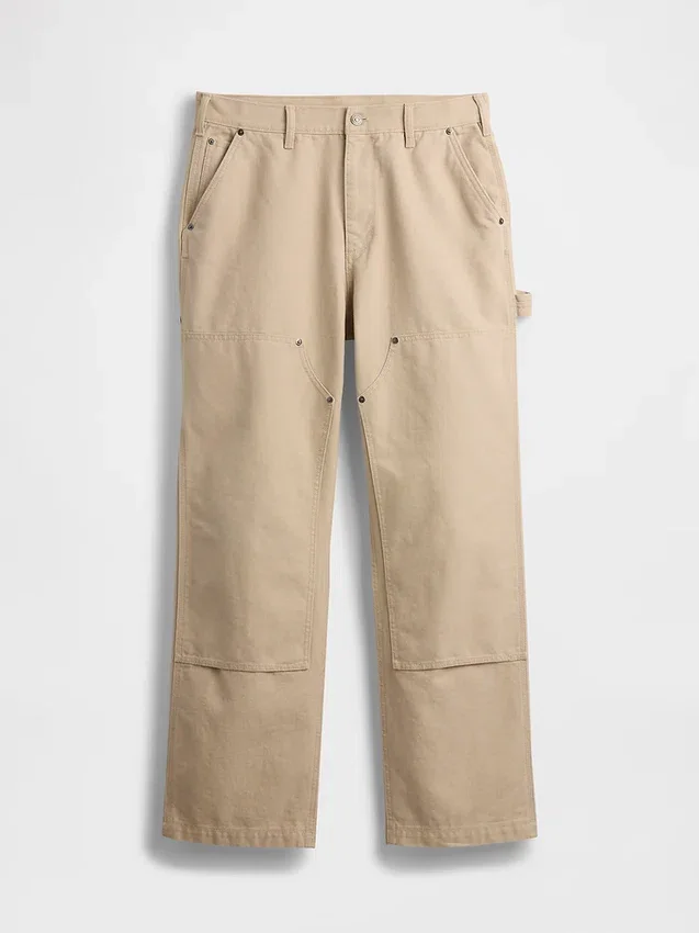 90S Loose Canvas Double-Knee Carpenter Pants