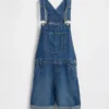 90S Loose Denim Shortalls