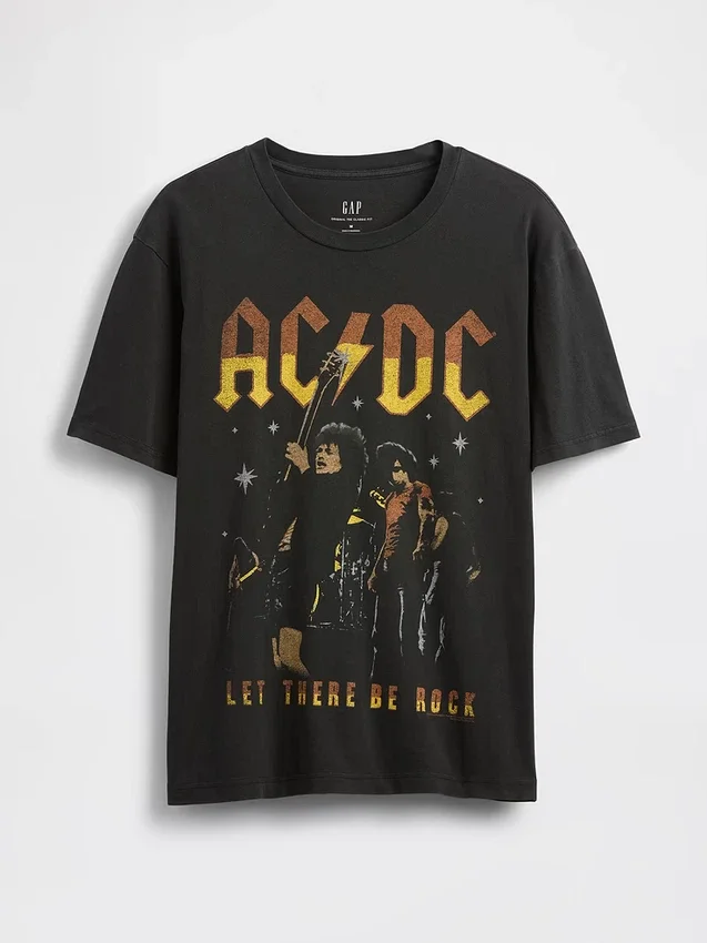 Ac/Dc Relaxed Graphic T-Shirt