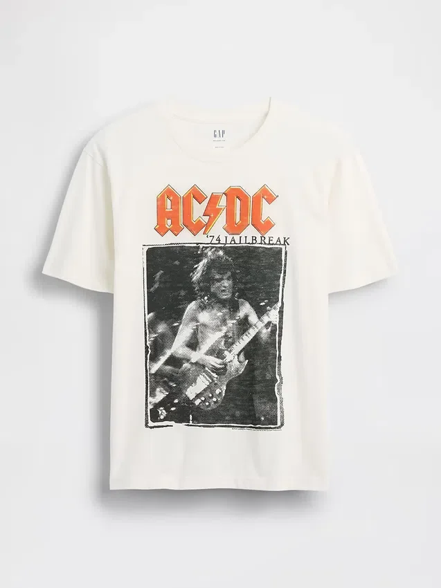 Ac/Dc Relaxed Graphic T-Shirt