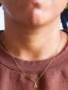 Admiral Row Gold Dainty Initial Necklace