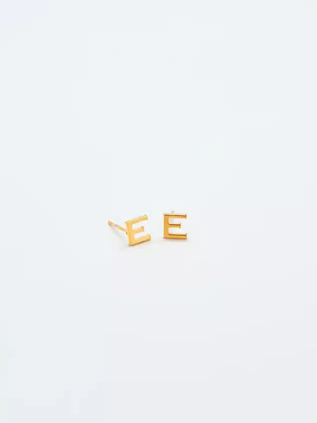 Admiral Row Gold Initial Earrings
