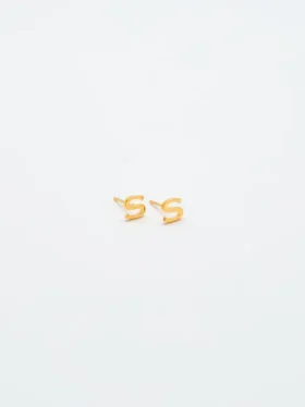 Admiral Row Gold Initial Earrings