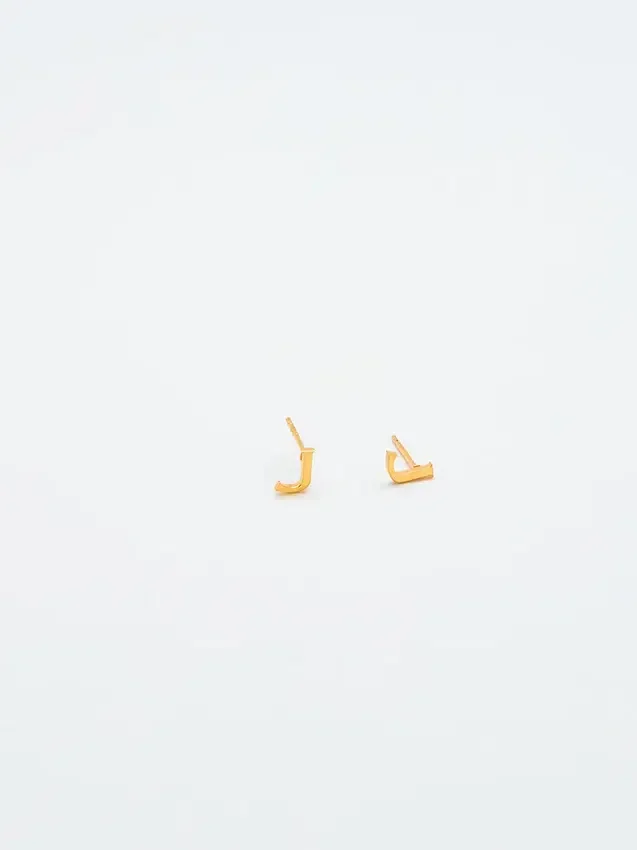 Admiral Row Gold Initial Earrings