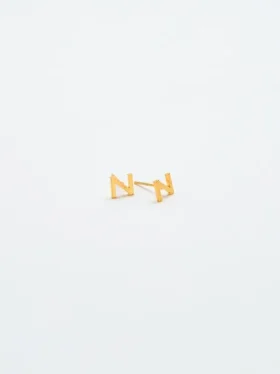 Admiral Row Gold Initial Earrings