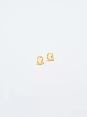 Admiral Row Gold Initial Earrings