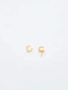 Admiral Row Gold Initial Earrings