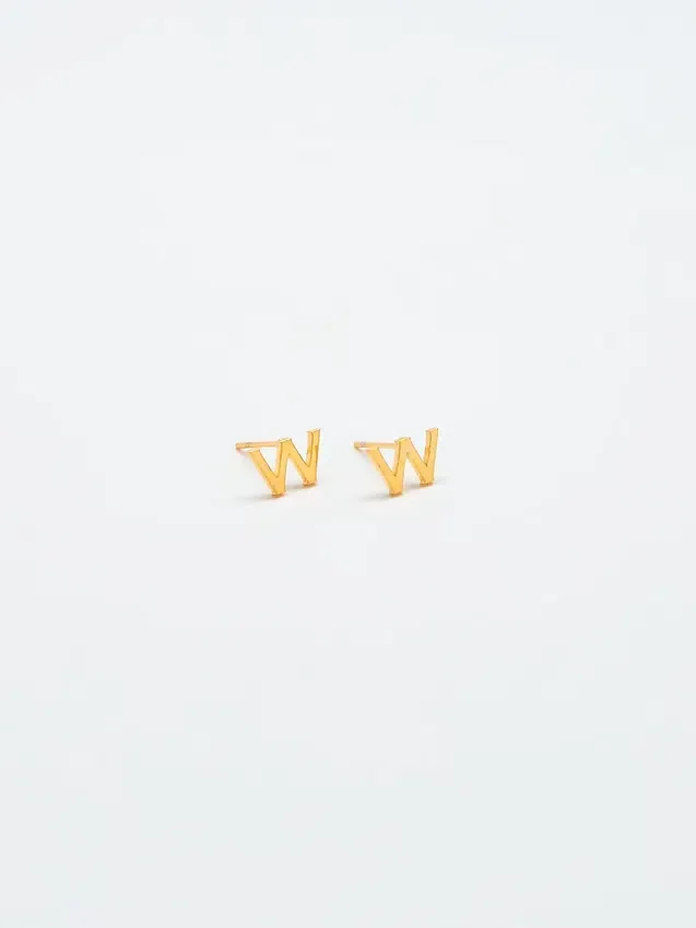 Admiral Row Gold Initial Earrings
