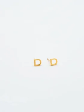 Admiral Row Gold Initial Earrings