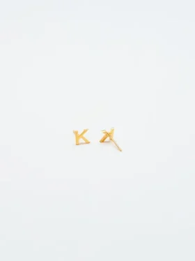 Admiral Row Gold Initial Earrings