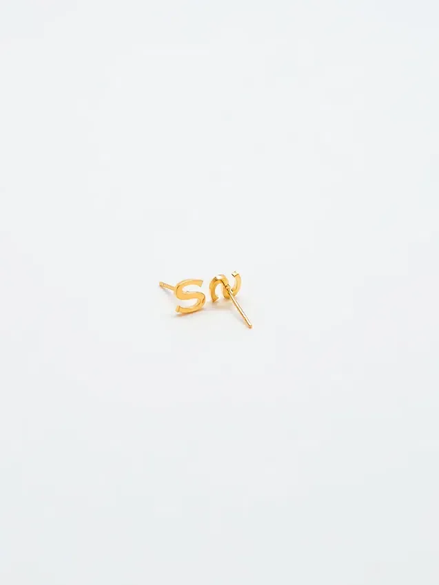 Admiral Row Gold Initial Earrings