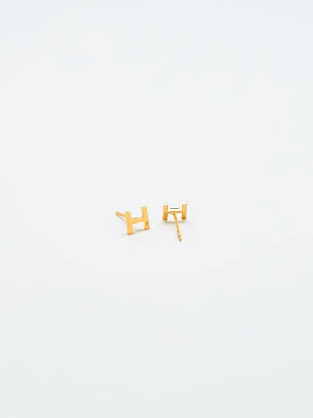 Admiral Row Gold Initial Earrings