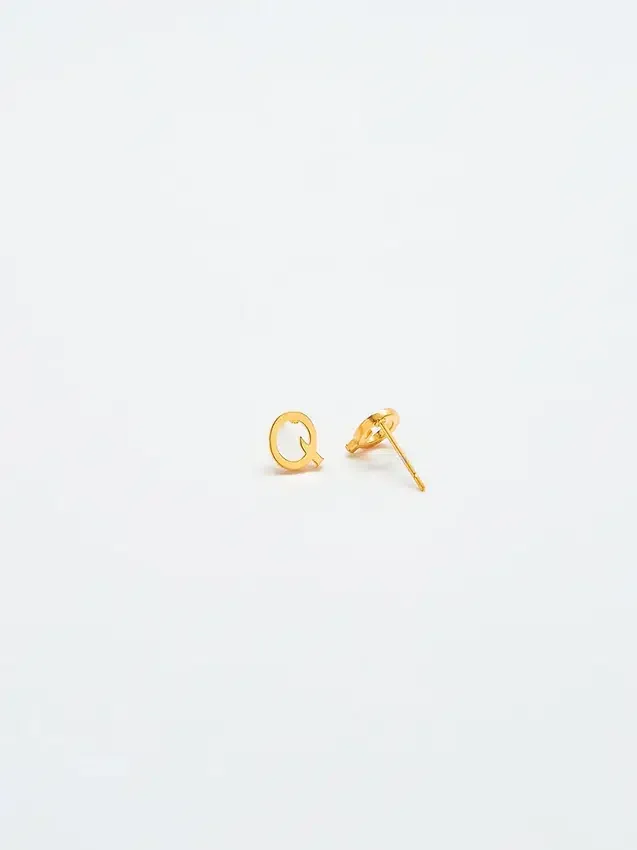 Admiral Row Gold Initial Earrings