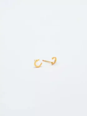 Admiral Row Gold Initial Earrings