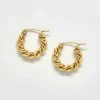 Admiral Row Gold Oval Twist Hoop Earrings