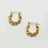 Admiral Row Gold Oval Twist Hoop Earrings