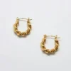 Admiral Row Gold Oval Twist Hoop Earrings