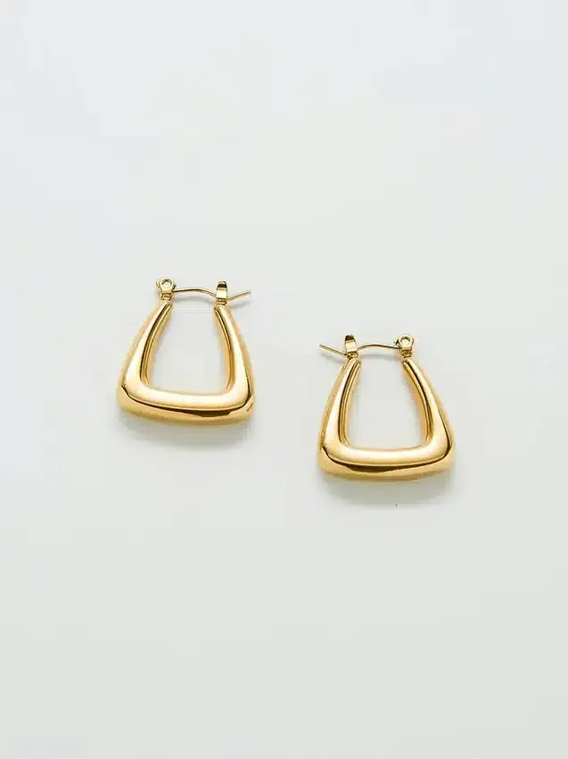 Admiral Row Gold Triangle Hoop Earrings