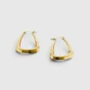 Admiral Row Gold Triangle Hoop Earrings