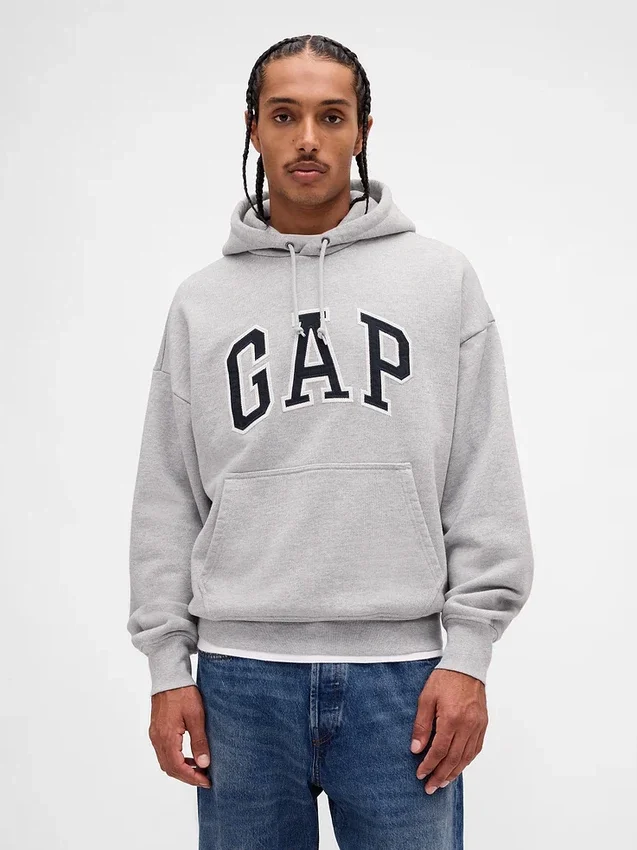 Adult Extra Heavyweight French Terry Oversized Logo Hoodie