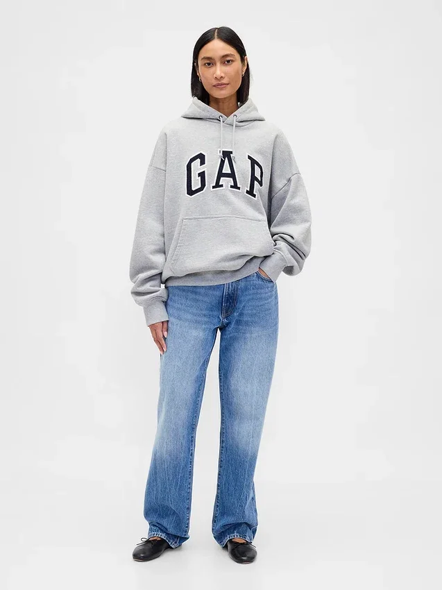 Adult Extra Heavyweight French Terry Oversized Logo Hoodie