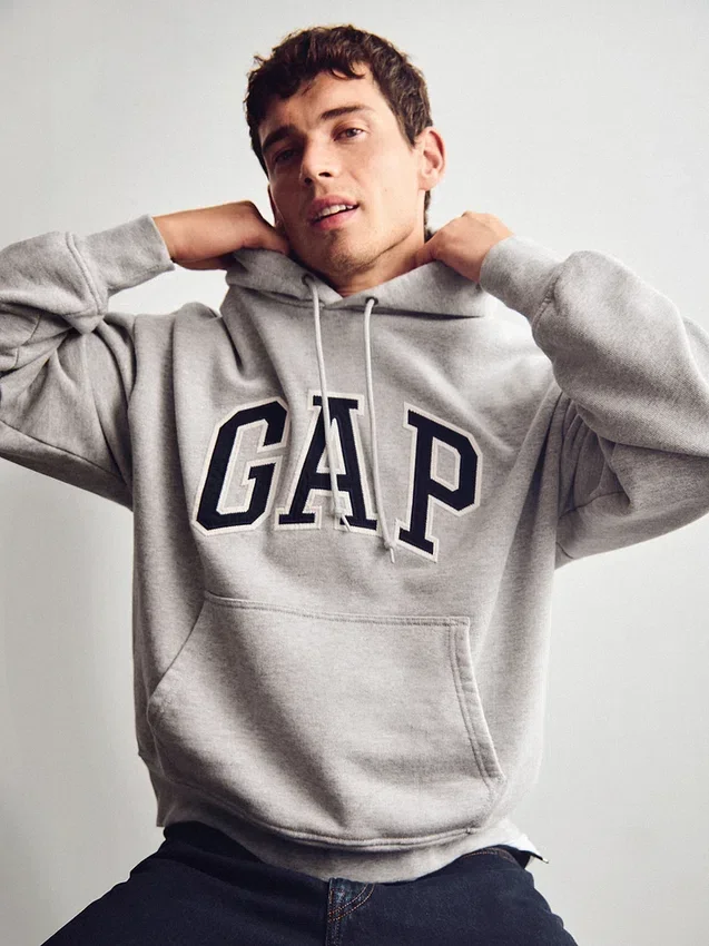 Adult Extra Heavyweight French Terry Oversized Logo Hoodie
