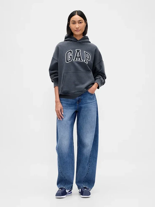 Adult Heavyweight Oversized Logo Hoodie