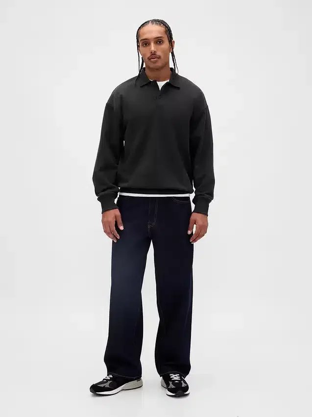 Adult Heavyweight Oversized Polo Sweatshirt