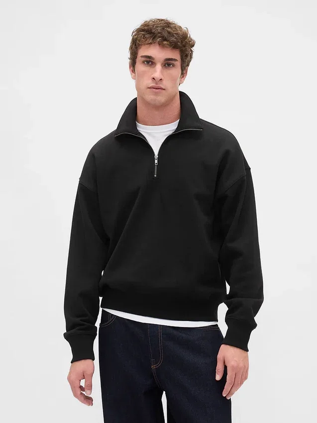 Adult Heavyweight Oversized Quarter-Zip Pullover