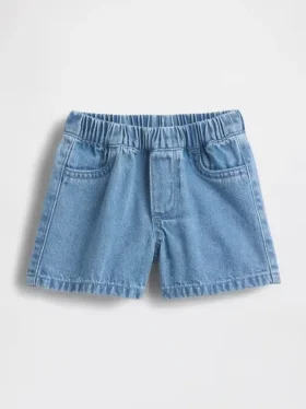 Baby Brannan Bear Pocket Pull-On Denim Shorts