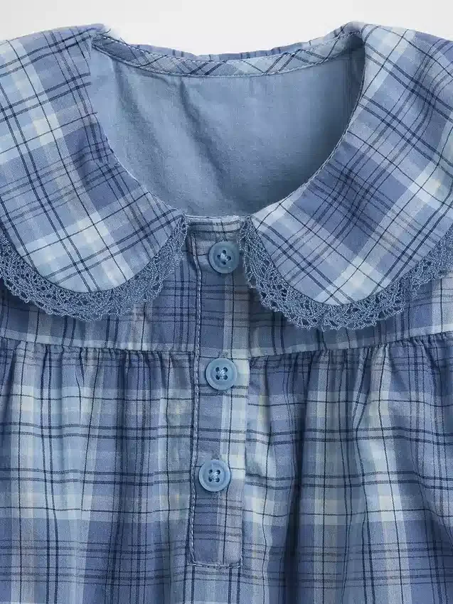 Baby Collared Plaid Dress