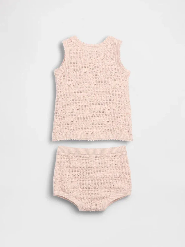 Baby Crochet Tank Outfit Set