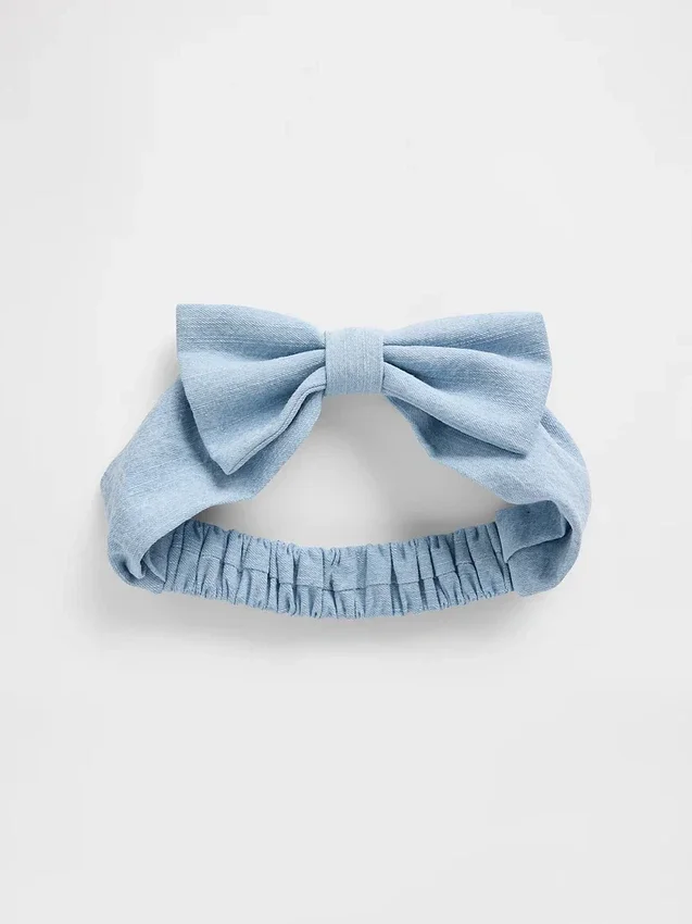 Baby Denim Bow Headband