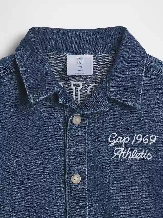 Baby Denim Gap Logo Shorty One-Piece