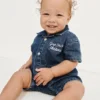 Baby Denim Gap Logo Shorty One-Piece