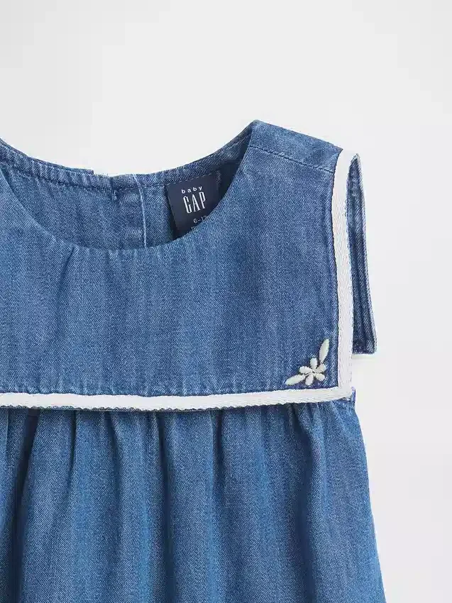 Baby Denim Sailor Bubble Bodysuit