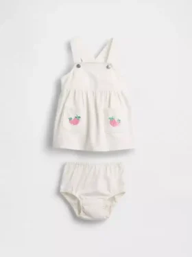 Baby Denim Strawberry Skirtall Set