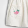 Baby Denim Strawberry Skirtall Set
