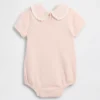 Baby Embroidered Collar Sweater Bodysuit