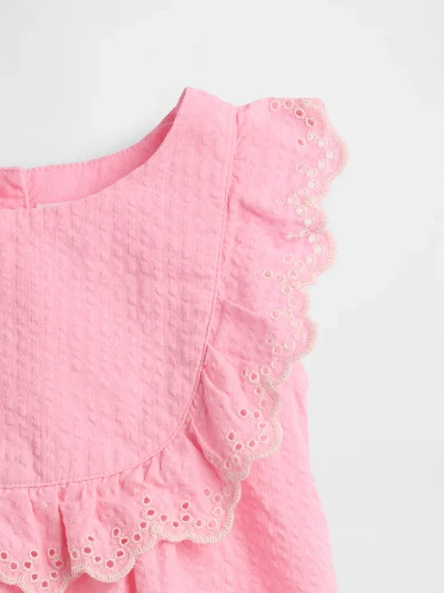Baby Eyelet Ruffle Outfit Set