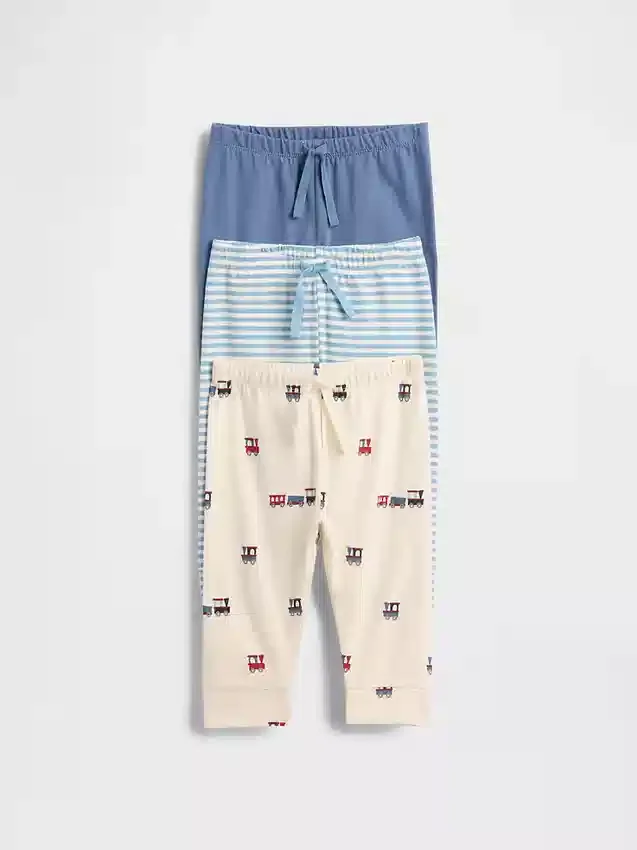 Baby First Favorites Organic Cotton Pull-On Pants (3-Pack)