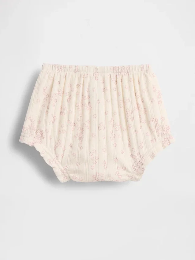 Baby First Favorites Pointelle Rib Floral Bloomers