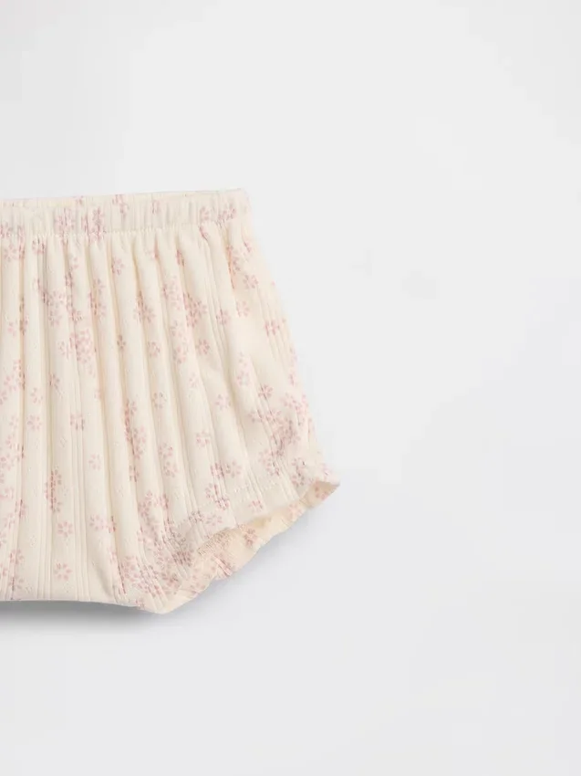 Baby First Favorites Pointelle Rib Floral Bloomers