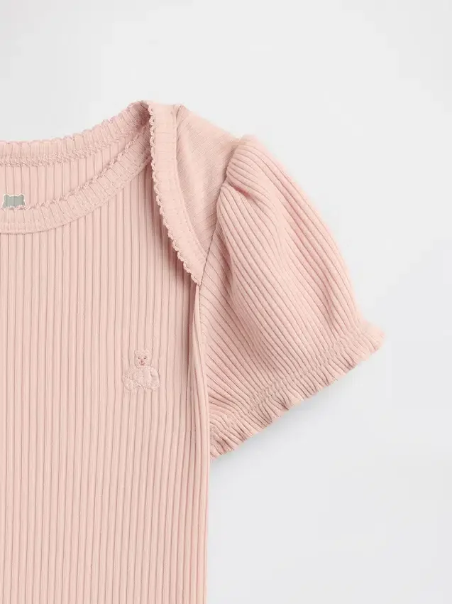 Baby First Favorites Tinyrib Puff-Sleeve Bodysuit