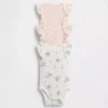 Baby First Favorites Tinyrib Ruffle Bodysuit (3-Pack)