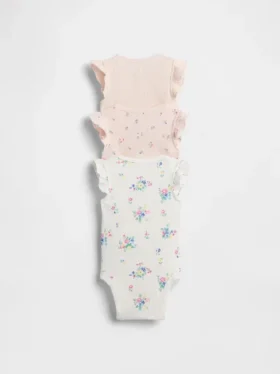 Baby First Favorites Tinyrib Ruffle Bodysuit (3-Pack)