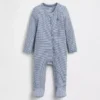 Baby First Favorites Tinyrib Stripe Footed One-Piece