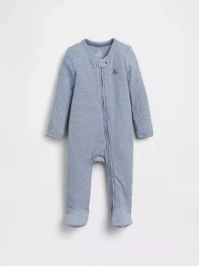 Baby First Favorites Tinyrib Stripe Footed One-Piece